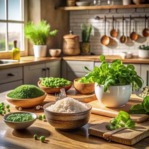 Zdrowotne Kaszotto z Zielonym Groszkiem i Szpinakiem